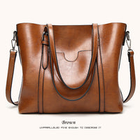 Women bag Oil wax Leather Handbags