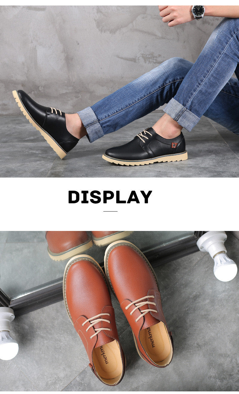 Merkmak Men Casual Leather Shoes Luxury Brand Shop Avenue Store Men Women Collections 7958