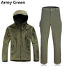 Men Outdoor Hiking and Hunting Clothes Camouflage Jacket + Pants