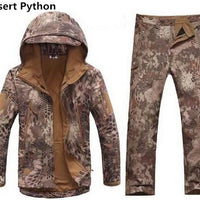 Men Outdoor Hiking and Hunting Clothes Camouflage Jacket + Pants