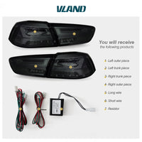 VLAND Car Auto Head Lamp + Tail Lamp for Lancer