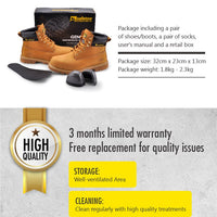 Safety Work Style Men Shoes Yellow Lace Up Steel Toe