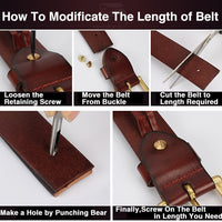 DINISITON Cow Genuine Leather Belts for Men