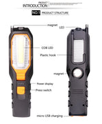 4000Lm COB LED Work light USB Rechargeable