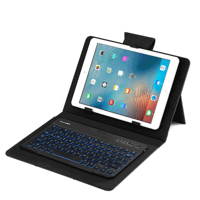 BlitzWolf®  Bluetooth Keyboard PU Leather Case For 7-10 Inch Tablets iPad Samsung Tab