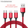 USB Cable For iPhone 7 6 6s 5 5s se Charging Charger Type C Micro USB Cable For Android 3 in 1