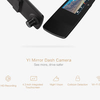 YI Mirror Dash Cam Dual Dashboard Camera Recorder Touch Screen