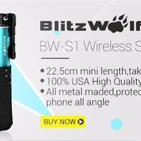 BlitzWolf Extendable Bluetooth Wire Wireless Selfie Sticks