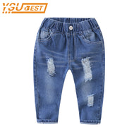 New 2018 Baby Boys Girls Hole Jeans Pants 1-6yrs Kids
