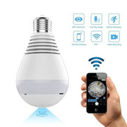 Wi-fi IP Camera 1080P Bulb Light 360 Degree Wi-fi Fish-eye CCTV Camera