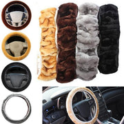 Soft Warm Plush Winter Car Steering-Wheel Cover Elastic Universal Steering Wheel Cover Auto Supplies Cars Accessories