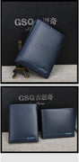 GSQ High Quality Soft Genuine Leather Men Wallet