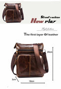 BULL CAPTAIN MEN'S  GENUINE LEATHER MINI SHOULDER BAG