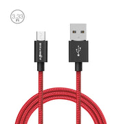 BlitzWolf® Micro USB Braided Charging Data Cable 3.33ft/1m  Magic Tape Strap