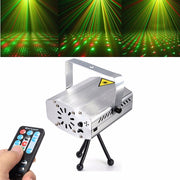 Silver Mini R&G Auto/Voice DJ Disco LED Laser Stage Light Projector Remote
