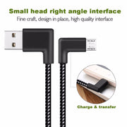 L Shaped Connector Micro USB Charging Cable