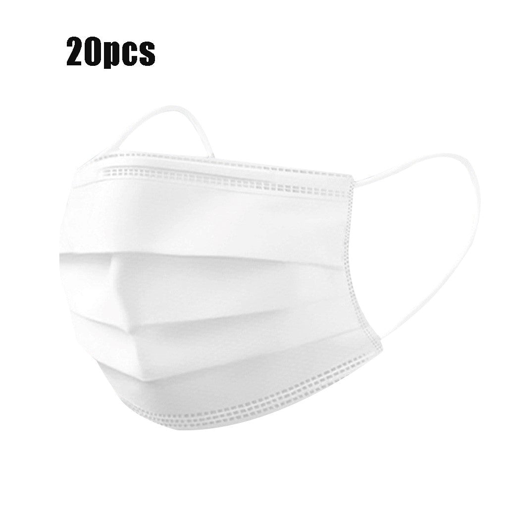 20pcs Disposable Medical Face Mouth Masks Non Woven Anti-Dust Earloops Mask