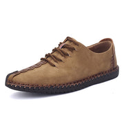 US Size 6.5-11 Men Hand Stitching Soft Sole Casual Lace Up Oxfords Shoes