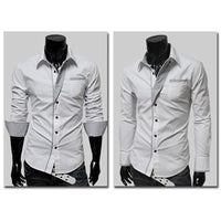 Men's Long Sleeve Formal Fitted Dress Shirts