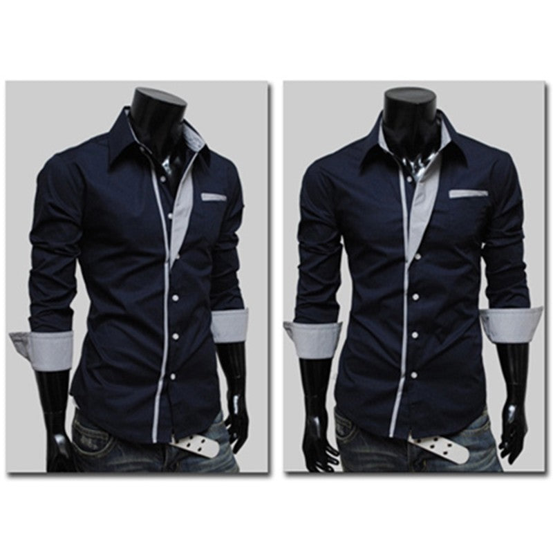 Men's Long Sleeve Formal Fitted Dress Shirts