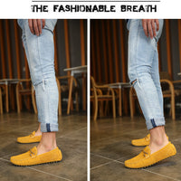 Summer genuine leather men casual shoes