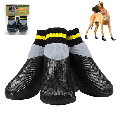 4 pcs/set Outdoor Waterproof Nonslip Anti-Stain Dog Cat Socks