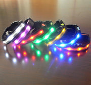 Nylon LED Pet Dog Collar Night Safety Anti-Lost Flashing Glow Collars