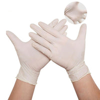 Universal Latex Gloves Disposable White Non-Slip Acid Laboratory Rubber Latex Gloves Household Cleaning Disposable 100/50PCS