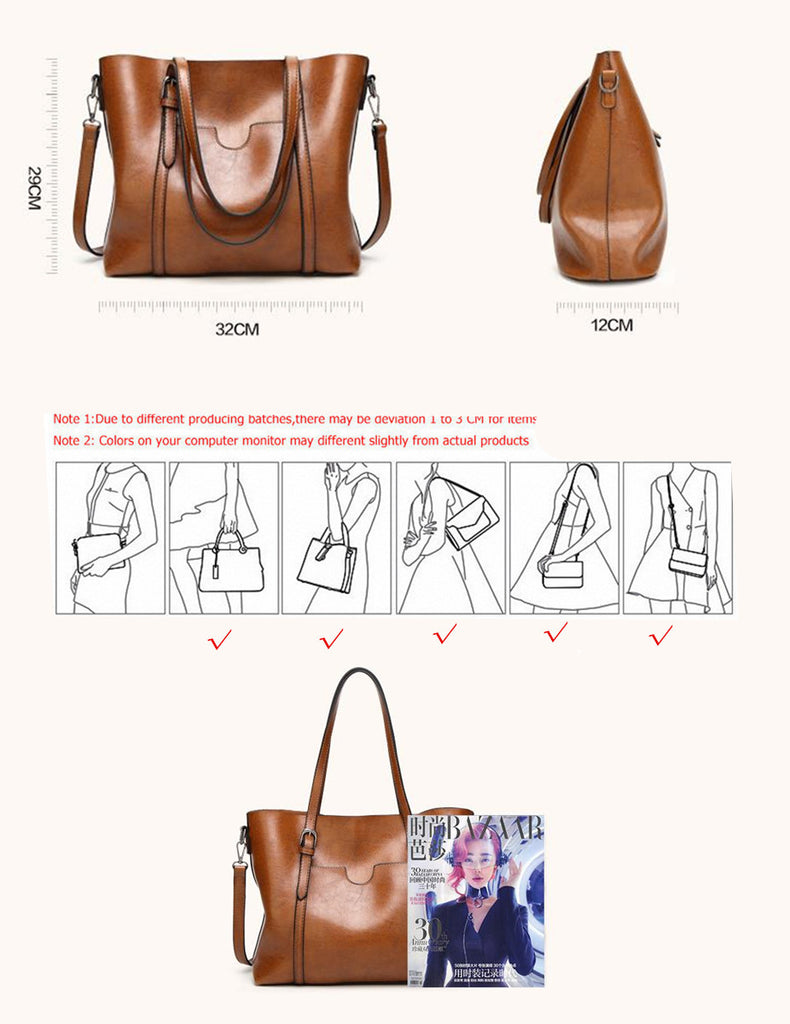 Women bag Oil wax Leather Handbags | Shop Avenue Store | Men Women ...