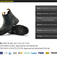 Safetoe Safety Shoes Leather Men’s Work Boots