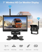 7" Wireless Car Monitor TFT LCD Car Rear View Camera HD monitor