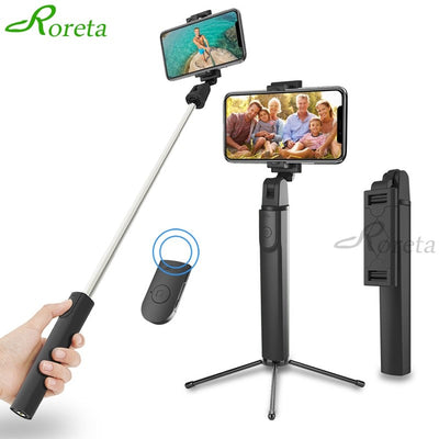Roreta New 3 in1 Wireless Bluetooth Selfie Stick Tripod