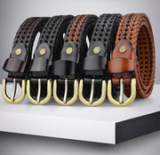 DINISITON Weaving Belt Designer Genuine Leather Belts for Women