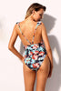 Ruffle Shoulder Straps Floral One Piece Swimsuit