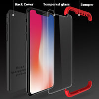 Bakeey 3 in 1 Full Protection PC Case  for iPhone X