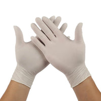 Universal Latex Gloves Disposable White Non-Slip Acid Laboratory Rubber Latex Gloves Household Cleaning Disposable 100/50PCS