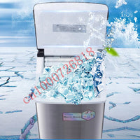 220V Electric Ice Maker Stainless Steel Manual Adding Water