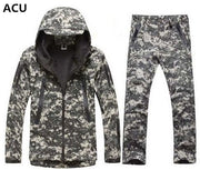 Men Outdoor Hiking and Hunting Clothes Camouflage Jacket + Pants