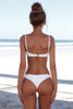 Split solid color bikini tight swimsuit backless