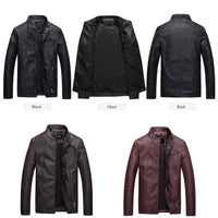 Varsanol Causal Leather Jackets for Men