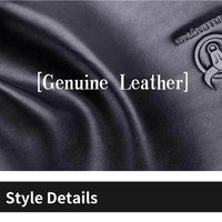 BULLCAPTAIN 2019 Men's Leather Fashion Zip Crossbody Bag