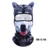 Unisex Motorcycle Face Mask 3D Animal