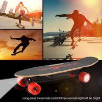 Electric Skateboard with Bluetooth Speaker  Light Remote Controller