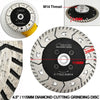 SHDIATOOL 1pc 115mm or 125mm Diamond Cutting Grinding Disc