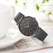 Modern Fashion Black Quartz Watch Men Women