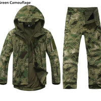 Men Outdoor Hiking and Hunting Clothes Camouflage Jacket + Pants