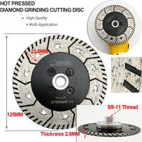 SHDIATOOL 1pc 115mm or 125mm Diamond Cutting Grinding Disc