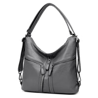 Women Multiple-used Pu Leather Backpack Crossbody Bag