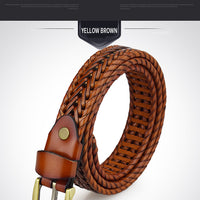 DINISITON Weaving Belt Designer Genuine Leather Belts for Women