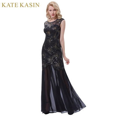 Kate Kasin Long Black Prom Dresses